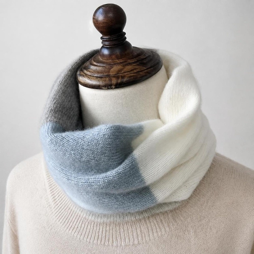 Infinity Scarf Knit - Bufanda infinita de colores con diseño