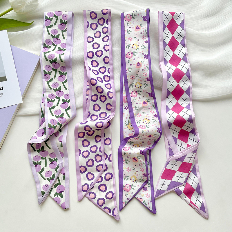 Ascot Neck Scarf - Nueva bufanda de seda corta y