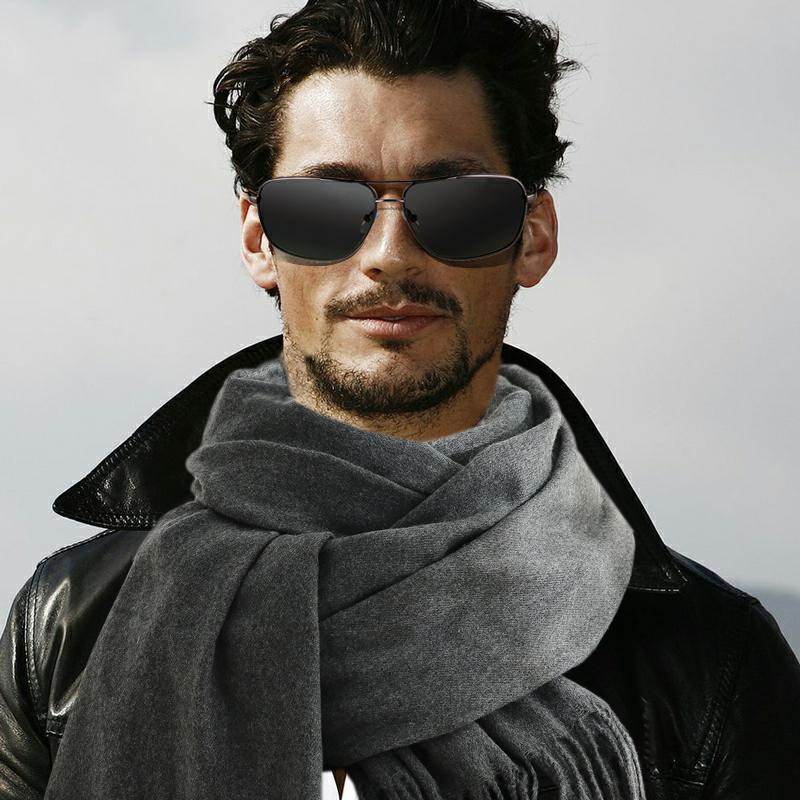 Muffler Men Wool - Bufanda de moda para hombre, bufanda