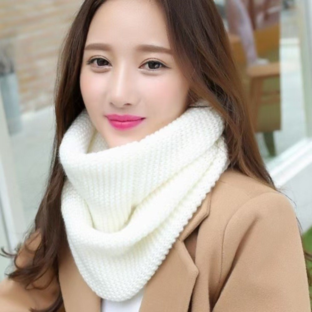 Infinity Scarf Knit - Bufanda de punto grueso, de color