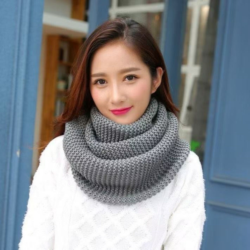 Bufanda de punto grueso, de co - Infinity Scarf Knit reseña y precio